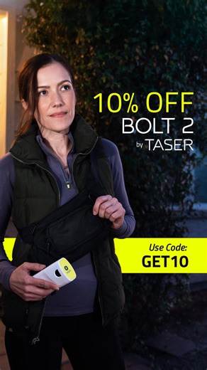 Feel powerful. Stay ready ⚡️ Take 10% off Bolt 2 now – code GET10 at checkout today! | TASER Self-Defense