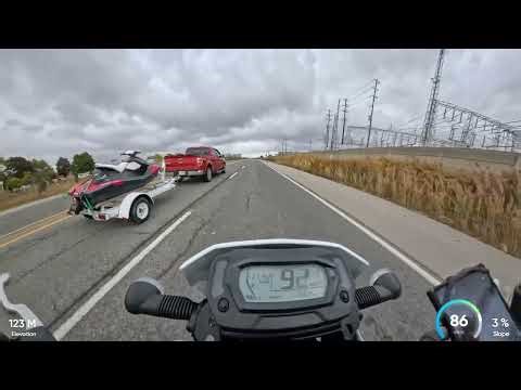 Kawasaki KLX230 highway ride ( with GPS overlay )