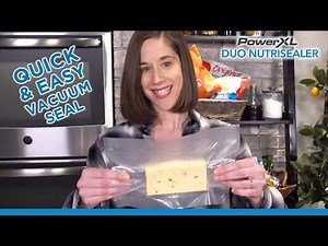 Quick and easy cheese vacuum seal storage 🧀 | PowerXL Duo NutriSealer Review by Marissa