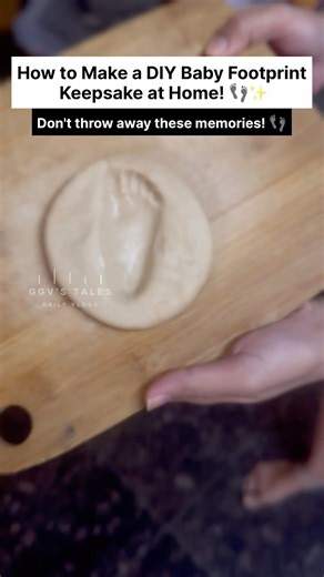 మా చిన్నారి అడుగుల ముద్ర | DIY Baby Footprint Keepsake #DIY vlogs! #BabyKeepsake #parentinghacks
