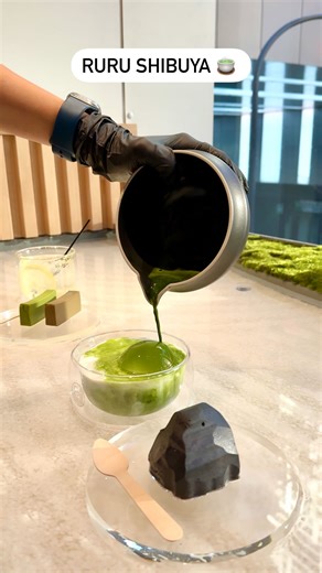 Japan Like a Local on Instagram: "Sometimes, viral cafés can be underwhelming … but not this one. We visited RURU Café, which recently opened in Shibuya (the original is in Kamakura), and we enjoyed it! Known for its unique “water table” concept, in RURU drinks are served on clear platters that blend seamlessly with the water, creating a cool “floating” effect. The design incorporates traditional Japanese aesthetics, flowing water features, and lava stones, making it a tranquil escape in the hea