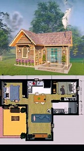 🌿This two-bedroom small house plan maximizes space with a functional layout. Perfect for a couple or small family seeking a cozy home. #smallhome #houseplan #architecture #two-bedroom🌿 #dreamhouse 🏡ℂ𝕋𝕋𝕆💚 | Dream House