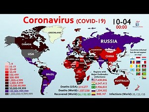 35 Million Coronavirus Cases & 1 Million Deaths (World Map Timelapse)
