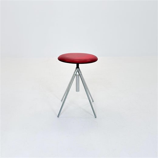 Mid Century Modern Industrial Tripod Stool 1980s Italy – Bauhaus Swivel Adjustable - Etsy