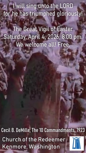 Experience the Great Vigil of Easter, Saturday, April 4, 2026, at 8:00 pm