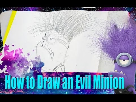 How to Draw an Evil Minion from Dreamwork's Despicable Me 2 - @DramaticParrot