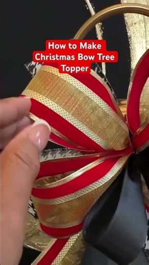 Christams Bow Tree Topper | How to Make Hige Bow |Christmas Decoration Ideas #bowmaking #christmas