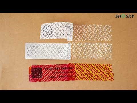 Tamper Evident Label Manufacturer