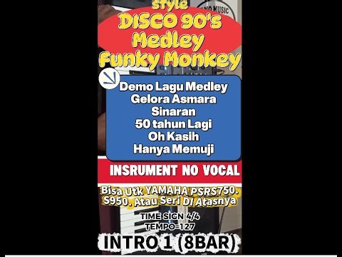 Medley Funky Monkey. Instrument style yamaha psr.