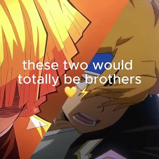 denki and zenitsu ⚡💛 #brothers #longlostfamily #anime #myheroacademia #demonslayer #edit
