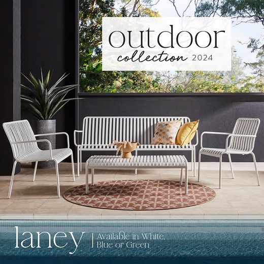 Experience the luxury and style of the 2024 Outdoor Furniture Collection. With on-trend materials and statement designs, find the perfect pieces for outdoor entertaining and more. | Domayne Australia