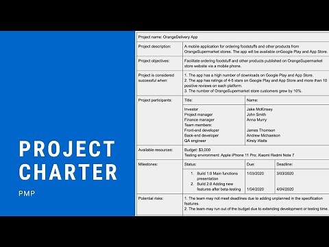 How to write Project Charter