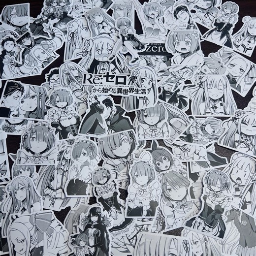 Rezero Manga Sticker Pack, 75pc Assorted Anime Manga Waterproof Vinyl Stickers for Water Bottle, Laptop, Phone Case, Vinyl Anime Sticker - Etsy