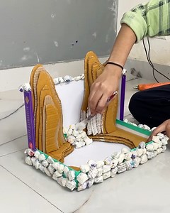 676K views · 6K reactions | Waterfall showpiece with lush green  #waterfall #crafting | Click For Craft | Facebook