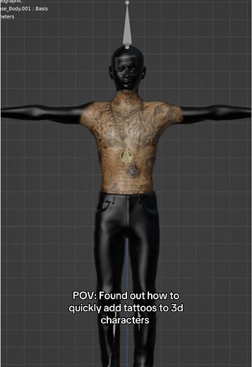 Adding Tattoos to 3D Characters Using Blender
