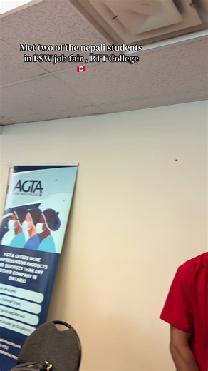 Got to connect with two Nepali students at the PSW Job Fair , here’s their honest experience and advice . #BTTcollege #PSWJobfair #Northyork
