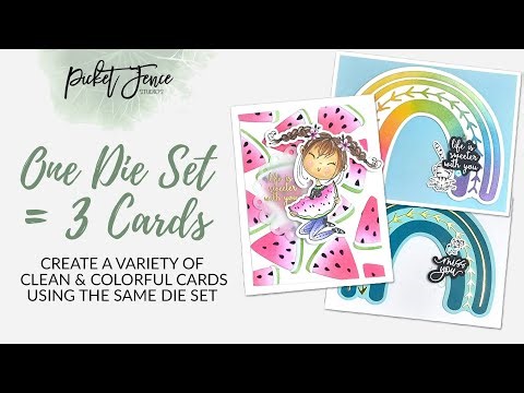 One Die Set = 3 Cards! Create a Variety of Clean & Colorful Cards Using the Same Die Set