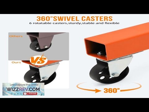 Garvee 2 Ton Folding Hydraulic Engine Hoist with Lever Heavy Duty Steel 6