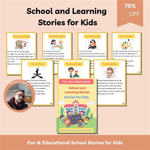 School and Learning Stories for Kids | Printable Storybook PDF | Teamwork, Confidence & Creativity - Etsy