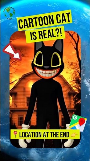REAL CARTOON CAT 🐱 Caught on Google Maps 🌎 #googleearth #googlemaps #googlestreetview #streetview
