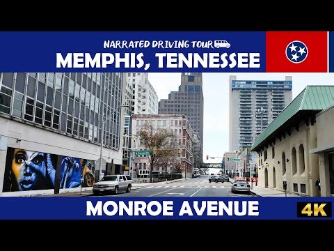 🚦 Monroe Avenue, Memphis, Tennessee 🚗 4K Drive