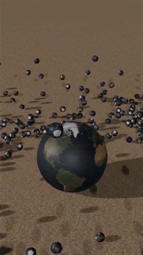 Planet Scatter Field 🌍✨ | Satisfying 3D Loop