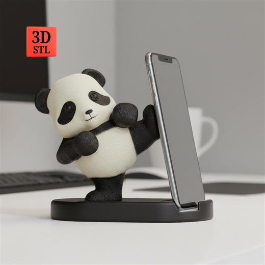 Panda Phone Holder STL File | 3D Printable Smartphone Stand | Gift for Panda Lovers - Etsy