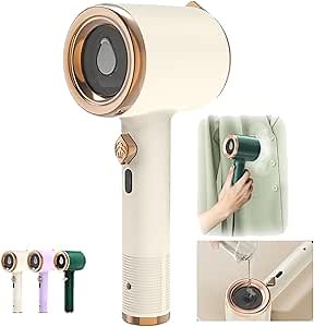 Portable Mini Ironing Machine, 2 in1 Travel Mini Steam Iron, Handheld Mini Ironing Machine for Clothes, Fast Preheating Steam Dry Ironing for Home and Trave (White)