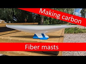 Making model sailboat carbon fiber masts with sail groove