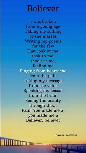 Believer song with #lyrics