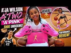 7 Year Old Reviews A’ja Wilson’s NEW Nike A’Two “A’Pink” Shoes! 👟🔥