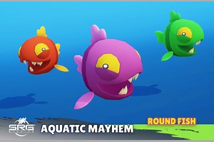 Aquatic Mayhem - Round Fish | 3D Animals | Unity Asset Store
