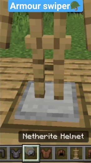 Minecraft armour swiper 🪖#shorts