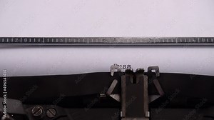 Typing phrase "Russian occupants" on retro typewriter.