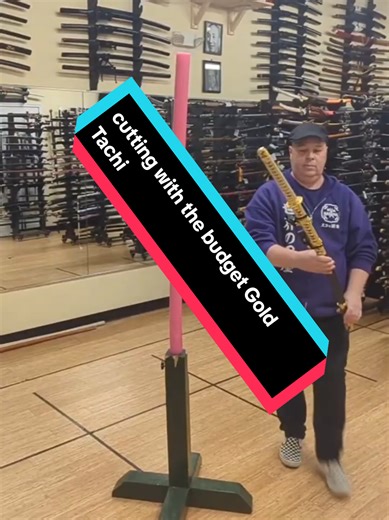 sword testing, ⚠️ Professional, do not attempt cutting with the budget Gold Tachi