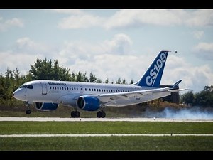 Bombardier CS100 test flight in Montreal