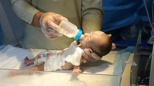 Cute Little Baby Enjoying Bottle Feeding | Sweet Newborn Moment #CuteBaby #BottleFeeding | First breath NICU