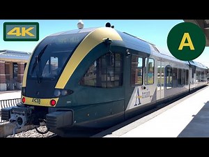 DCTA A-train Commuter Train, Downtown Denton to Trinity Mills, Stadler GTW, 4K Train Ride