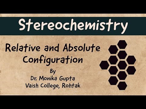 Stereochemistry: Relative & Absolute Configuration By Dr. Monika Gupta