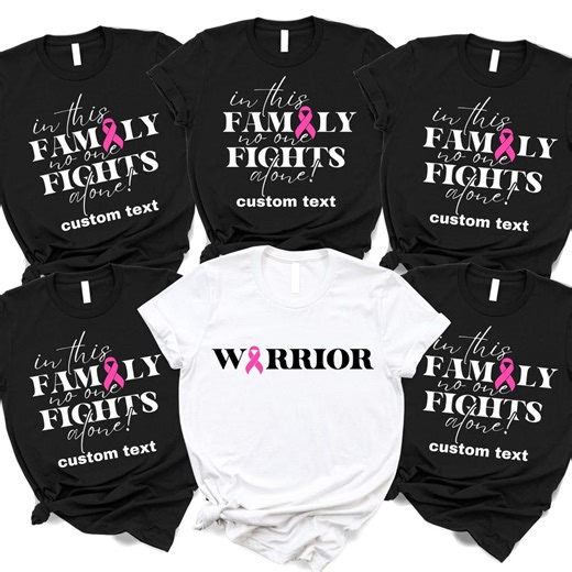 Breast Cancer Awareness T-shirt: Family Support Warrior Tee - Etsy