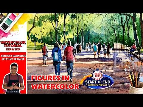 How to Paint Figures in Watercolor | Step-by-Step Tutorial #art #artworkshop #painting #drawing
