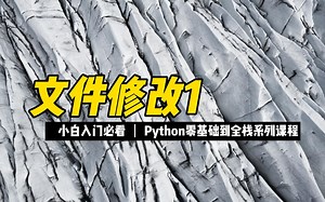 文件修改1 - 《python零基础到全栈系列》