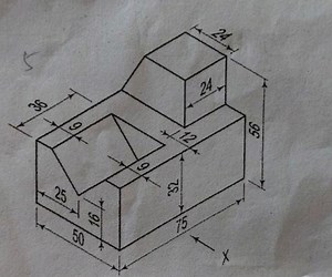 Calculate the volume of the 3D object shown in the figure based... | Filo
