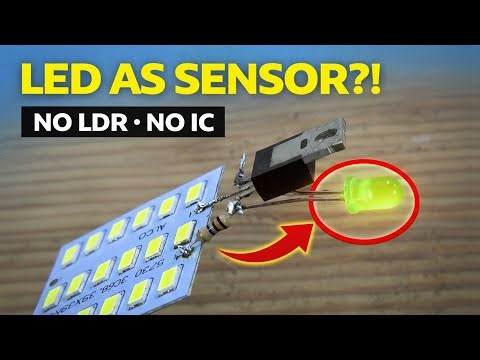 LED as Sensor Circuit | No LDR, No IC, Super Simple DIY