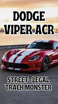 Dodge Viper ACR — America’s Wildest Street-Legal Track Monster! #dodgeviper #viperacr #dodgeviperacr