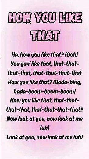 HOW YOU LIKE THAT - BLACKPINK (Lyrics Video)