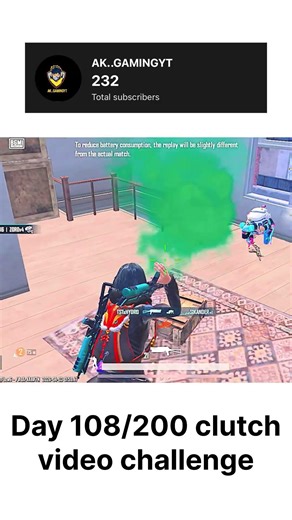 1vs3 Clutch with SMG😮‍💨|| day 108/200 days clutch challenge#200dayschallenge #pubgmobile #bgmi