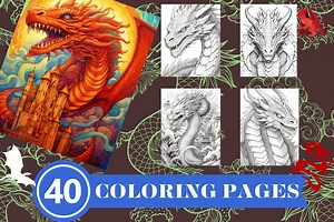 Dragon Coloring Pages, Dragon Coloring Sheets, Printable Coloring Pages for Kids and Adults, Dragon for Boys Girls Activity Birthday Party - Etsy