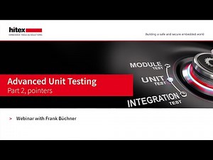 Hitex Webinar: Advanced Unit Testing with TESSY, part 2, pointers
