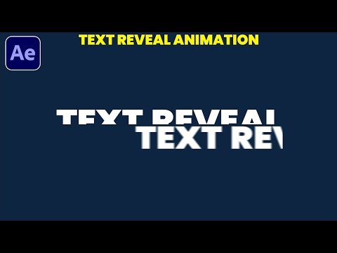 How to Make Text Reveal Animation in After Effects (Easy Tutorial)